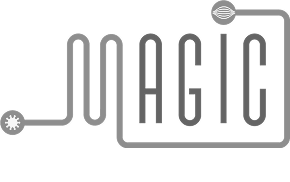 Stylized IMAGIC logo with tubing design